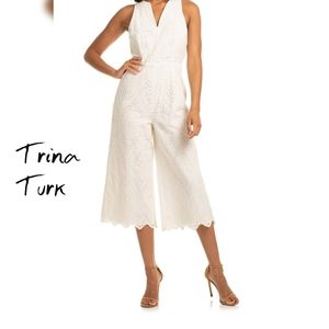 White Trina Turk Bridal Shower Jumpsuit